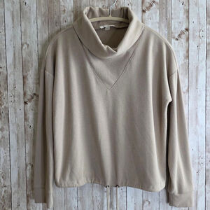 Women's Cable & Gauge Studio Beige Cowl Neck Sweater S